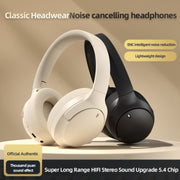 NC10 ANC Active Noise Reduction Head-mounted Bluetooth Earphone(Beige)