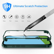 For iPhone 16 Double-sided Plastic Glass Phone Protective Case(Black)