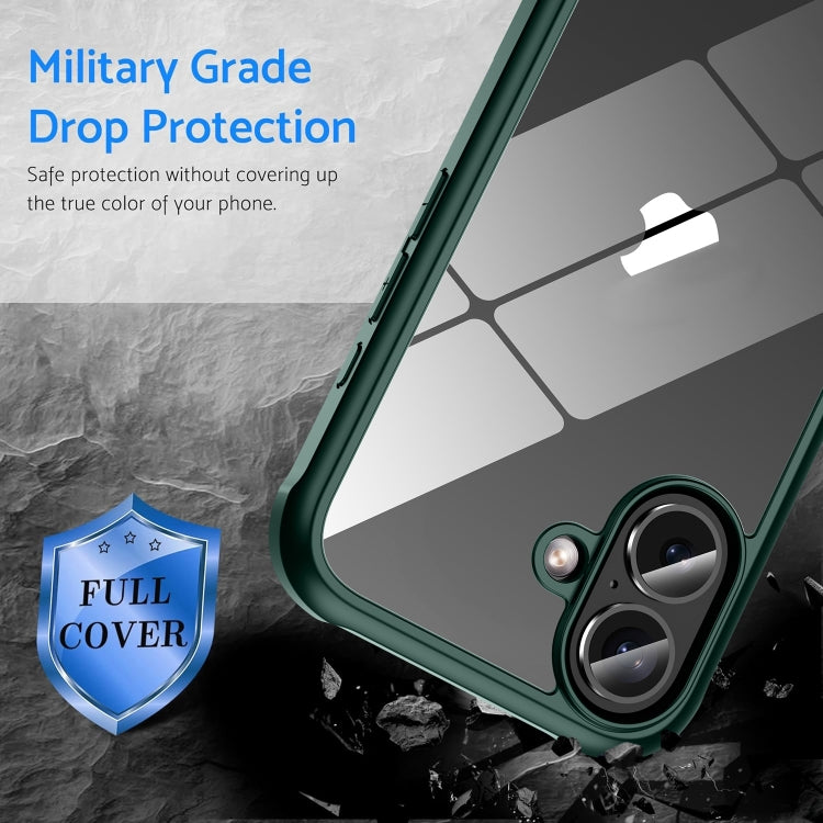For iPhone 16 Plus Double-sided Plastic Glass Phone Protective Case(Red)