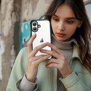 For iPhone 16 Pro Double-sided Plastic Glass Phone Protective Case(Dark Green)