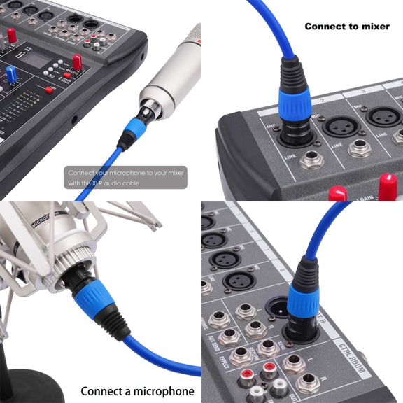 JC1015 XLR 3pin Male to Female Audio Cable, Length:10m(Orange)