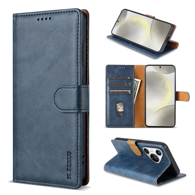 For Huawei Pura 70 N.BEKUS CSJ-P1 Solid Color Leather Phone Case(Blue)