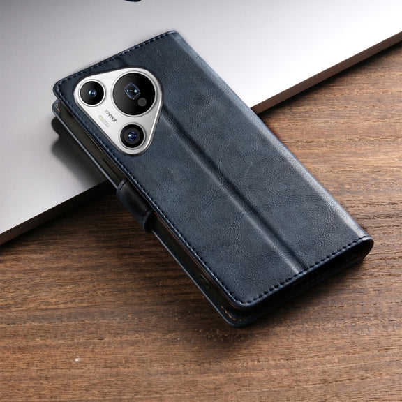 For Huawei Pura 70 Ultra N.BEKUS CSJ-P1 Solid Color Leather Phone Case(Blue)