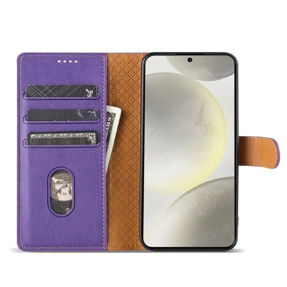 For Motorola Moto G Stylus 2024 N.BEKUS CSJ-P1 Solid Color Leather Phone Case(Purple)