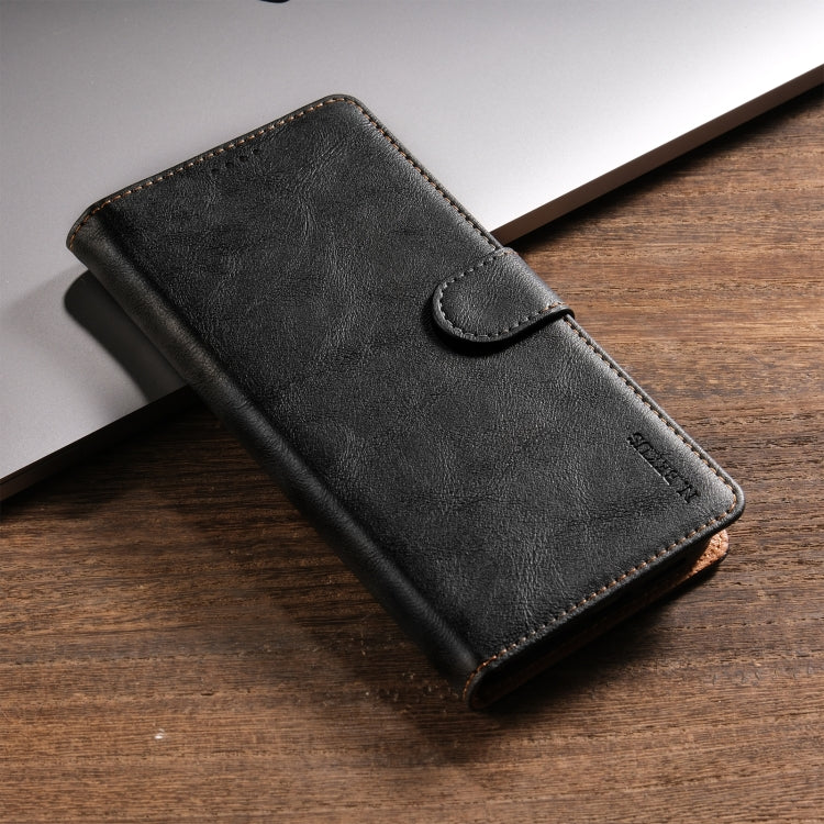 For Motorola Moto G 5G 2024 N.BEKUS CSJ-P1 Solid Color Leather Phone Case(Black)
