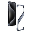 For iPhone 15 Pro S-shaped Stand Frameless Metal Phone Case(Grey) - iPhone 15 Pro Cases by PMC TechLife | Online Shopping South Africa | PMC TechLife | Buy Now Pay Later Mobicred