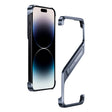 For iPhone 14 Pro S-shaped Stand Frameless Metal Phone Case(Grey) - iPhone 14 Pro Cases by PMC TechLife | Online Shopping South Africa | PMC TechLife | Buy Now Pay Later Mobicred