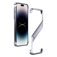 For iPhone 14 Pro S-shaped Stand Frameless Metal Phone Case(Silver) - iPhone 14 Pro Cases by PMC TechLife | Online Shopping South Africa | PMC TechLife | Buy Now Pay Later Mobicred