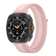 For Samsung Galaxy Watch Ultra 47mm Plastic Connector Nylon Loop Watch Band(Pink White Pink) - Watch Bands by PMC TechLife | Online Shopping South Africa | PMC TechLife | Buy Now Pay Later Mobicred