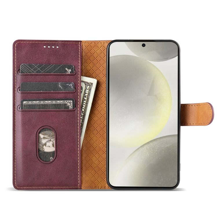 For OPPO Reno11 Pro 5G Global N.BEKUS CSJ-P1 Solid Color Leather Phone Case(Wine Red)