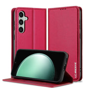 For Samsung Galaxy S24+ 5G LC.IMEEKE L1 Series Frosted Fine Texture PU Phone Case(Red)