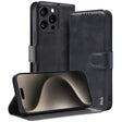 For iPhone 15 Pro Max IMAK Count Series Flip Leather Phone Case(Black) - free shipping - PMC TechLife - Order now!