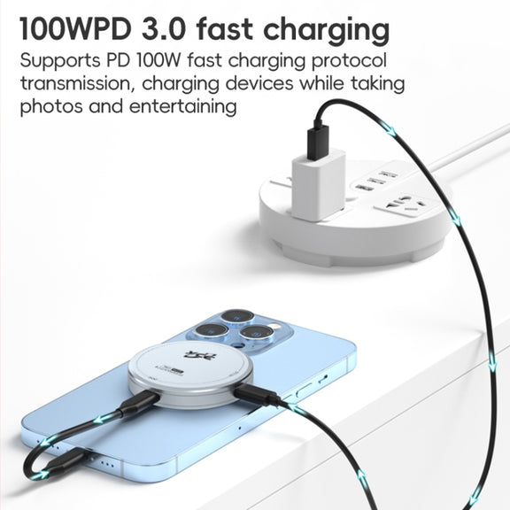 YCE-V195C USB-C / Type-C to M.2 NVMe + PD 3.0 Magnetic Hard Drive Enclosure(Grey)