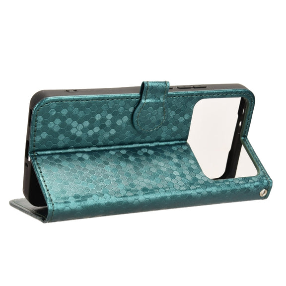 For Redmi K70 Ultra Honeycomb Dot Texture Leather Phone Case(Green)