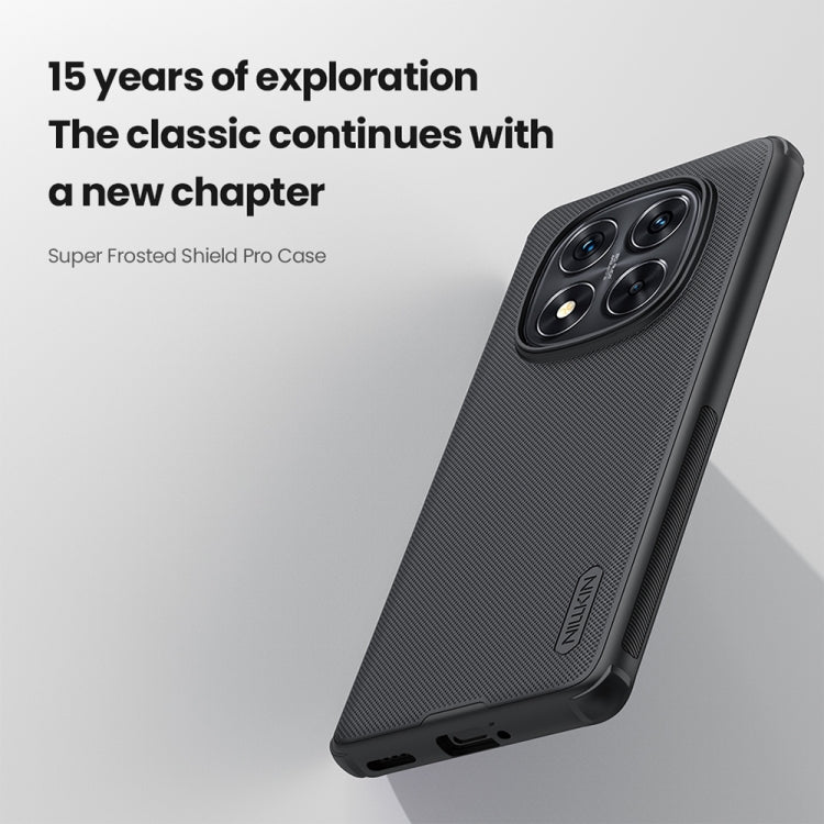 For Redmi Note 14 Pro+ 5G NILLKIN Frosted Shield Pro PC + TPU Phone Case(Black)