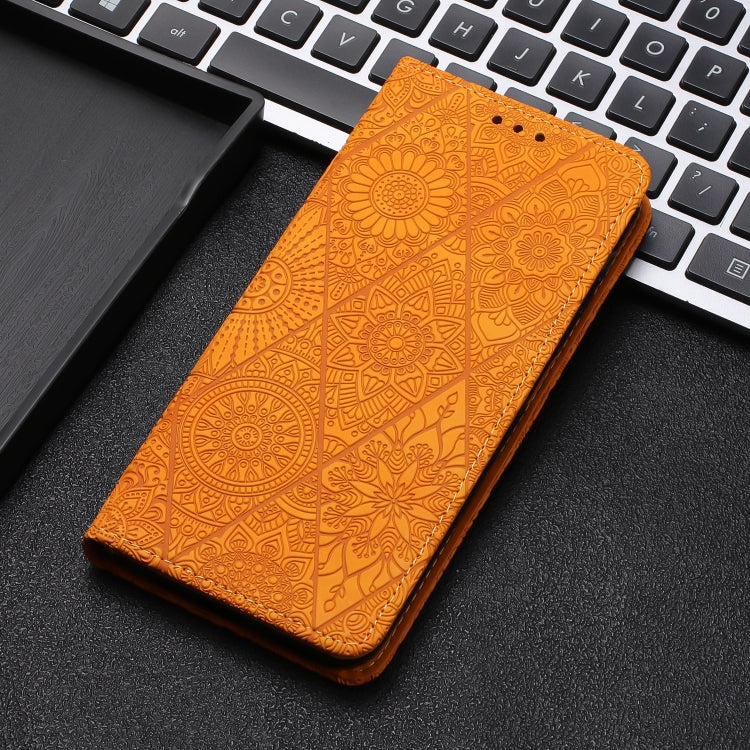 For Google Pixel 9 Pro XL Ethnic Embossed Adsorption Leather Phone Case(Yellow)
