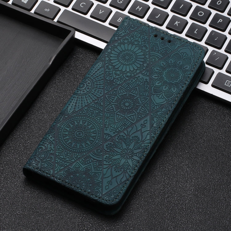 For Google Pixel 9 Pro XL Ethnic Embossed Adsorption Leather Phone Case(Blue)