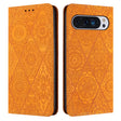 For Google Pixel 9 / 9 Pro Ethnic Embossed Adsorption Leather Phone Case(Yellow) - free shipping - PMC TechLife - Order now!