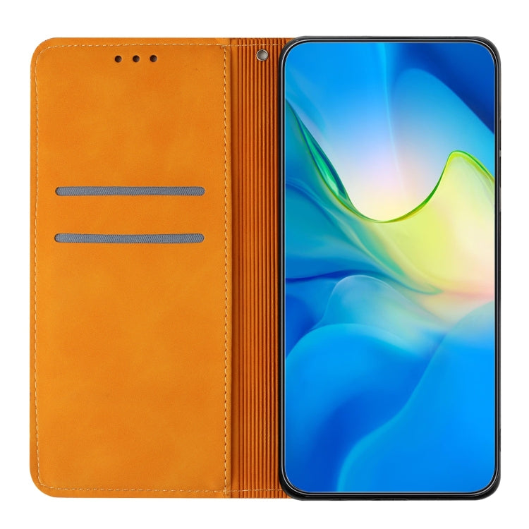 For Google Pixel 9 / 9 Pro Ethnic Embossed Adsorption Leather Phone Case(Yellow)