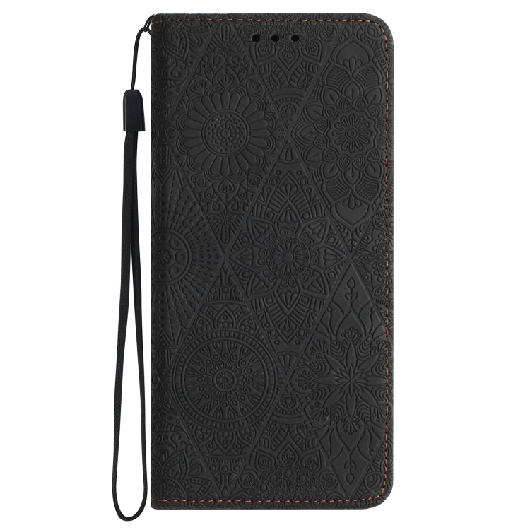 For Google Pixel 9 / 9 Pro Ethnic Embossed Adsorption Leather Phone Case(Black)