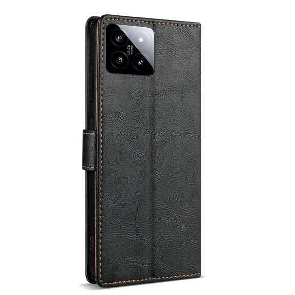 For Xiaomi 14 N.BEKUS CSJ-P1 Solid Color Leather Phone Case(Black)