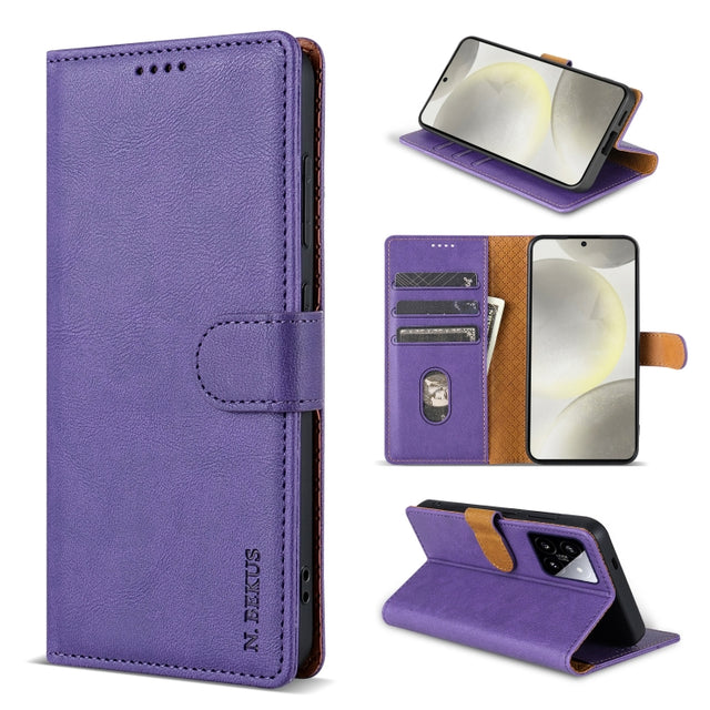 For Xiaomi 14 N.BEKUS CSJ-P1 Solid Color Leather Phone Case(Purple)