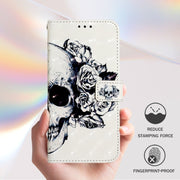 For Redmi K70 Ultra 5G Global 3D Painting Horizontal Flip Leather Phone Case(Skull)