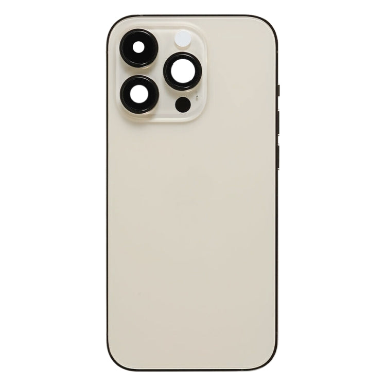 For iPhone 14 Pro Battery Back Cover with Power + Volume Flex Cable + Wireless Charging Module, Version:China Version(Gold)