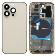 For iPhone 14 Pro Battery Back Cover with Power + Volume Flex Cable + Wireless Charging Module, Version:China Version(Gold)