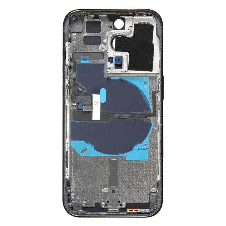 For iPhone 14 Pro Battery Back Cover with Power + Volume Flex Cable + Wireless Charging Module, Version:US Version(Black)