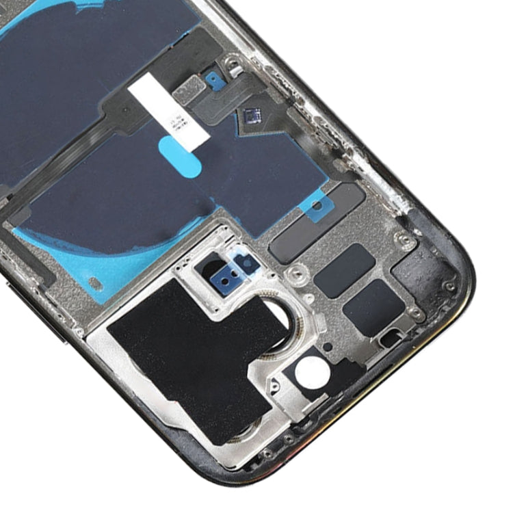 For iPhone 14 Pro Battery Back Cover with Power + Volume Flex Cable + Wireless Charging Module, Version:US Version(Black)