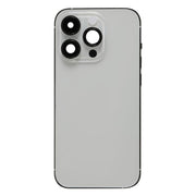 For iPhone 14 Pro Battery Back Cover with Power + Volume Flex Cable + Wireless Charging Module, Version:US Version(Silver)