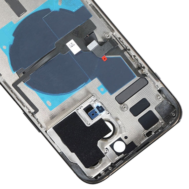 For iPhone 14 Pro Max Battery Back Cover with Power + Volume Flex Cable + Wireless Charging Module, Version:China Version(Black)