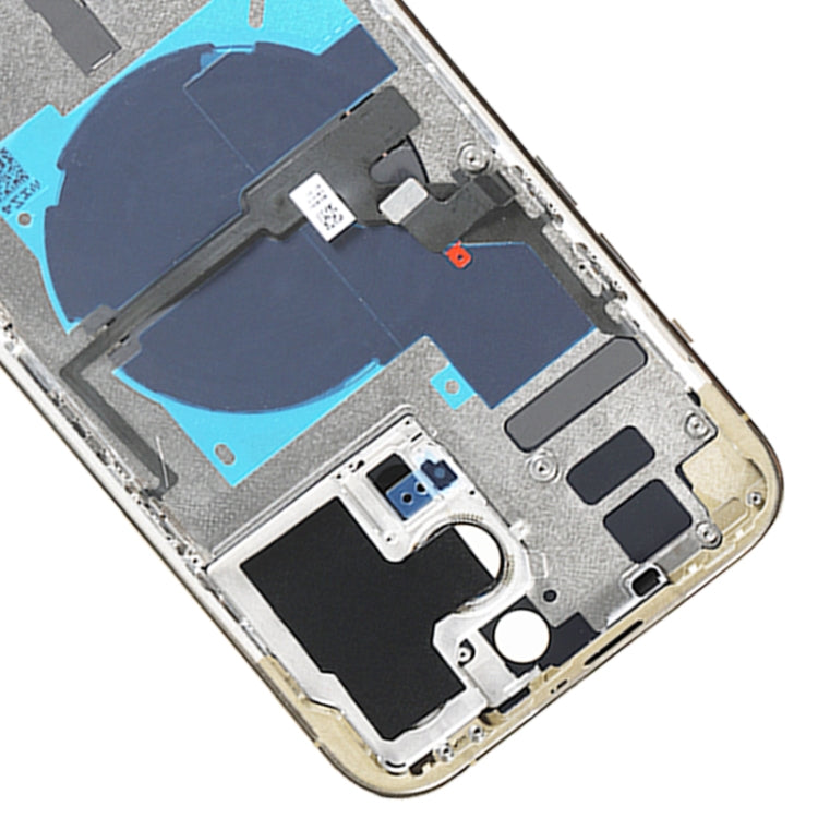 For iPhone 14 Pro Max Battery Back Cover with Power + Volume Flex Cable + Wireless Charging Module, Version:China Version(Gold)