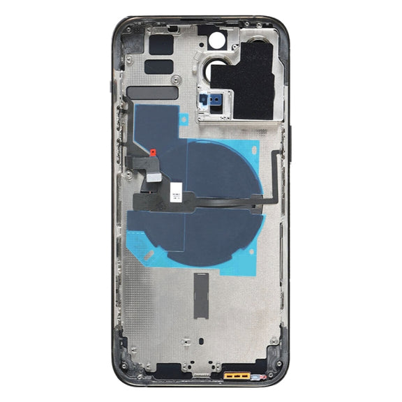 For iPhone 14 Pro Max Battery Back Cover with Power + Volume Flex Cable + Wireless Charging Module, Version:CE EU Version(Purple)