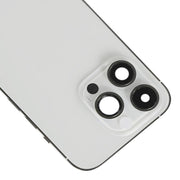 For iPhone 14 Pro Max Battery Back Cover with Power + Volume Flex Cable + Wireless Charging Module, Version:CE EU Version(Silver)