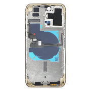 For iPhone 14 Pro Max Battery Back Cover with Power + Volume Flex Cable + Wireless Charging Module, Version:US Version(Gold)