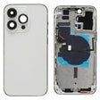 For iPhone 14 Pro Max Battery Back Cover with Power + Volume Flex Cable + Wireless Charging Module, Version:US Version(Silver) - Back Cover by PMC TechLife | Online Shopping South Africa | PMC TechLife | Buy Now Pay Later Mobicred