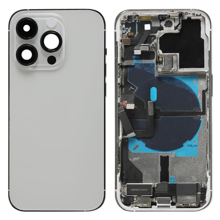 For iPhone 14 Pro Battery Back Cover Assembly, Version:US Version(Silver)