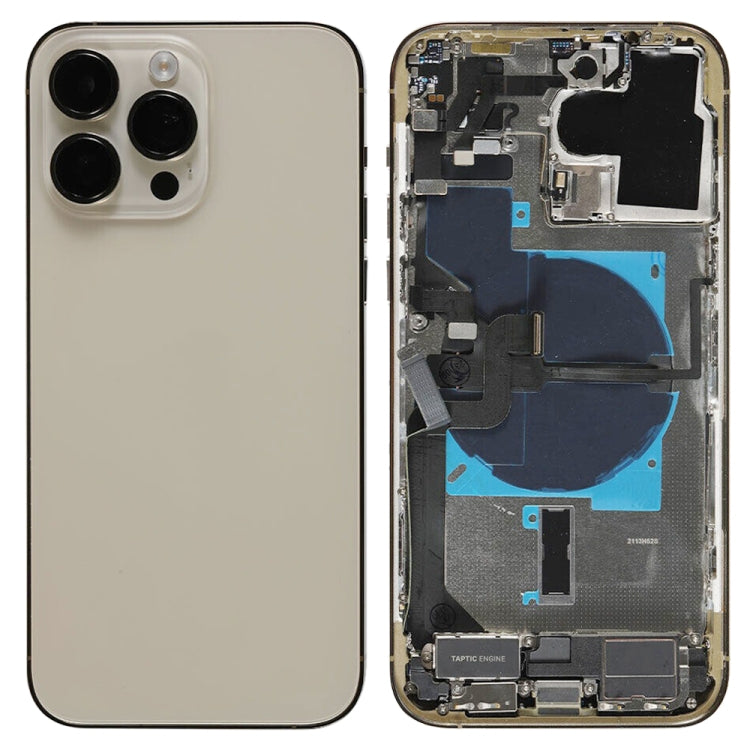 For iPhone 14 Pro Max Battery Back Cover Assembly, Version:US Version(Gold)