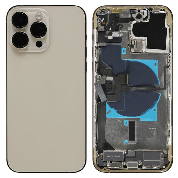 For iPhone 14 Pro Max Battery Back Cover Assembly, Version:US Version(Gold)