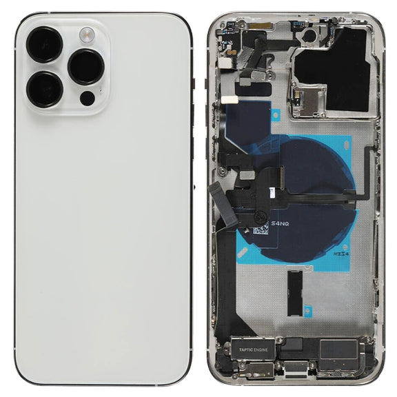 For iPhone 14 Pro Max Battery Back Cover Assembly, Version:US Version(Silver)