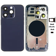 For iPhone 14 Pro Battery Back Cover with Side Keys & Card Tray, Version:US Version(Purple)