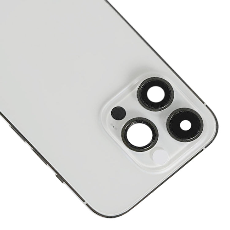 For iPhone 14 Pro Battery Back Cover with Side Keys & Card Tray, Version:US Version(Silver)