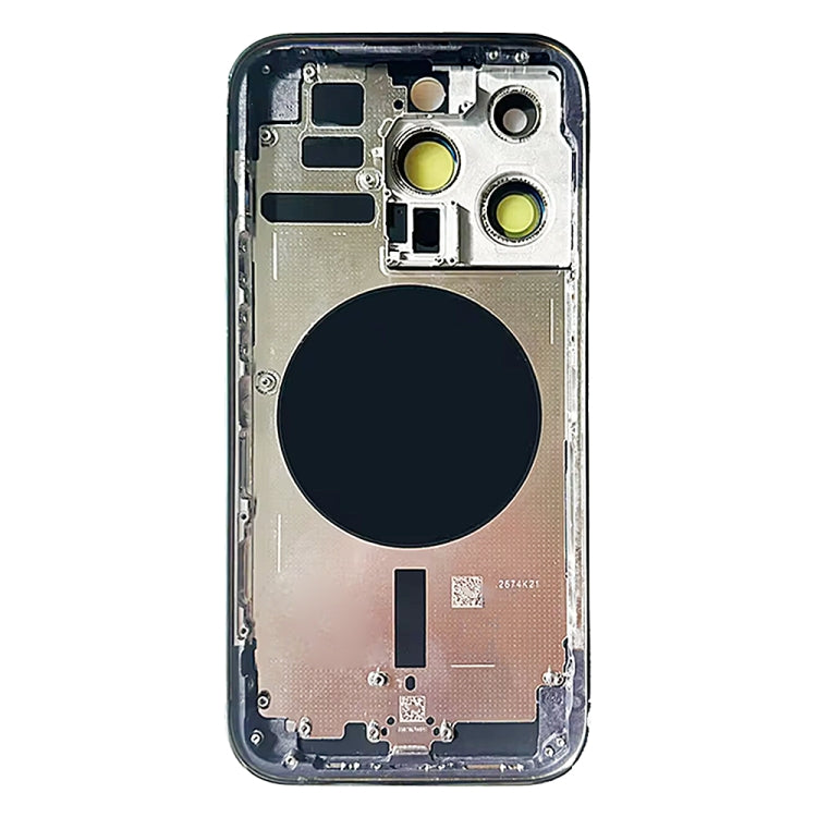 For iPhone 14 Pro Battery Back Cover with Side Keys & Card Tray, Version:China Version(Black)