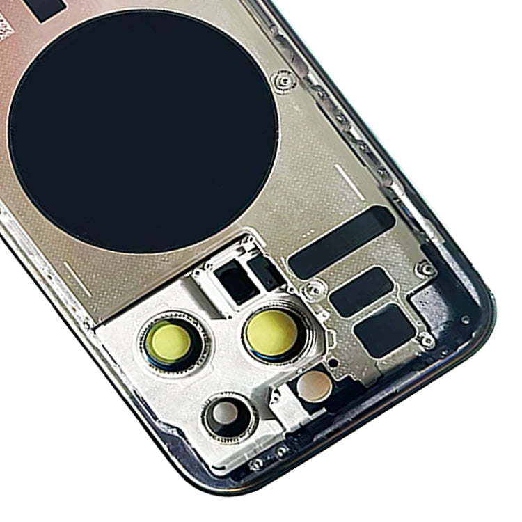 For iPhone 14 Pro Battery Back Cover with Side Keys & Card Tray, Version:China Version(Purple)