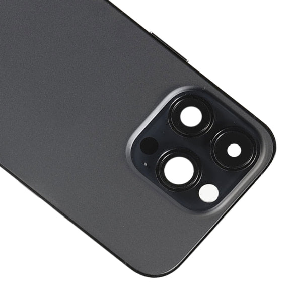 For iPhone 14 Pro Max Battery Back Cover with Side Keys & Card Tray, Version:US Version(Black)
