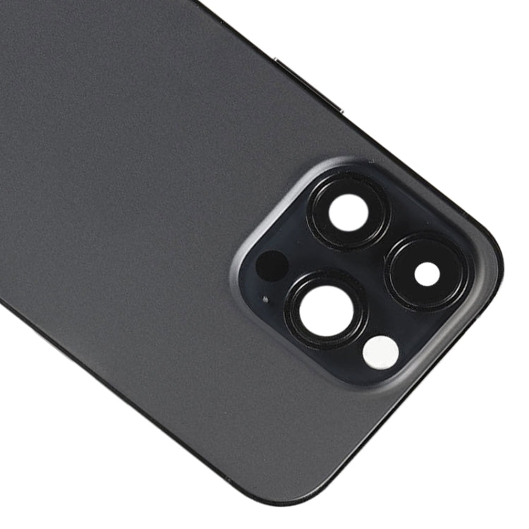 For iPhone 14 Pro Max Battery Back Cover with Side Keys & Card Tray, Version:US Version(Black)