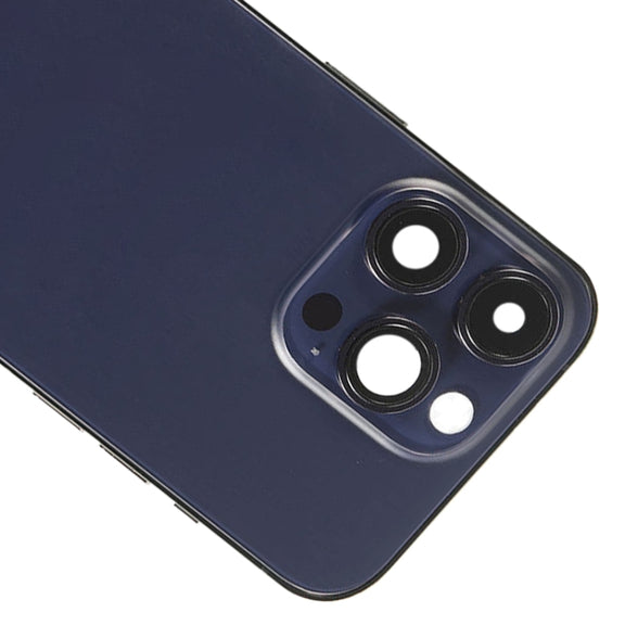 For iPhone 14 Pro Max Battery Back Cover with Side Keys & Card Tray, Version:US Version(Purple)