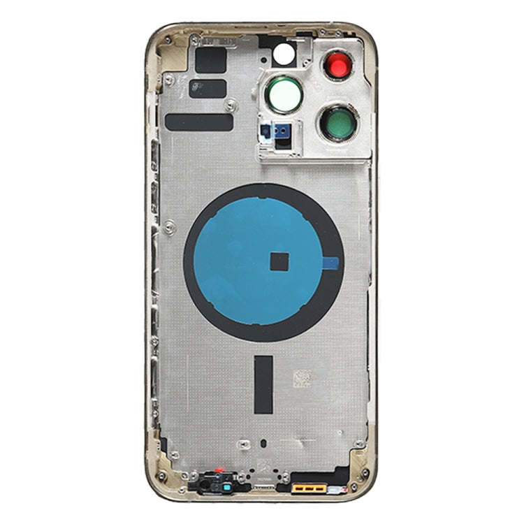 For iPhone 14 Pro Max Battery Back Cover with Side Keys & Card Tray, Version:China Version(Gold)